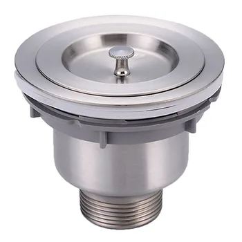 

Lightweight Prevent Clogging Stainless Steel Durable Drain Basket Practical Water Sink Strainer