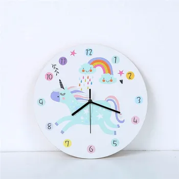 

Rainbow Horse Wall Clocks Simple Life Design Silent Household Cafe Office Living Room Girl Bedroom Large Home Decor Watch Gift