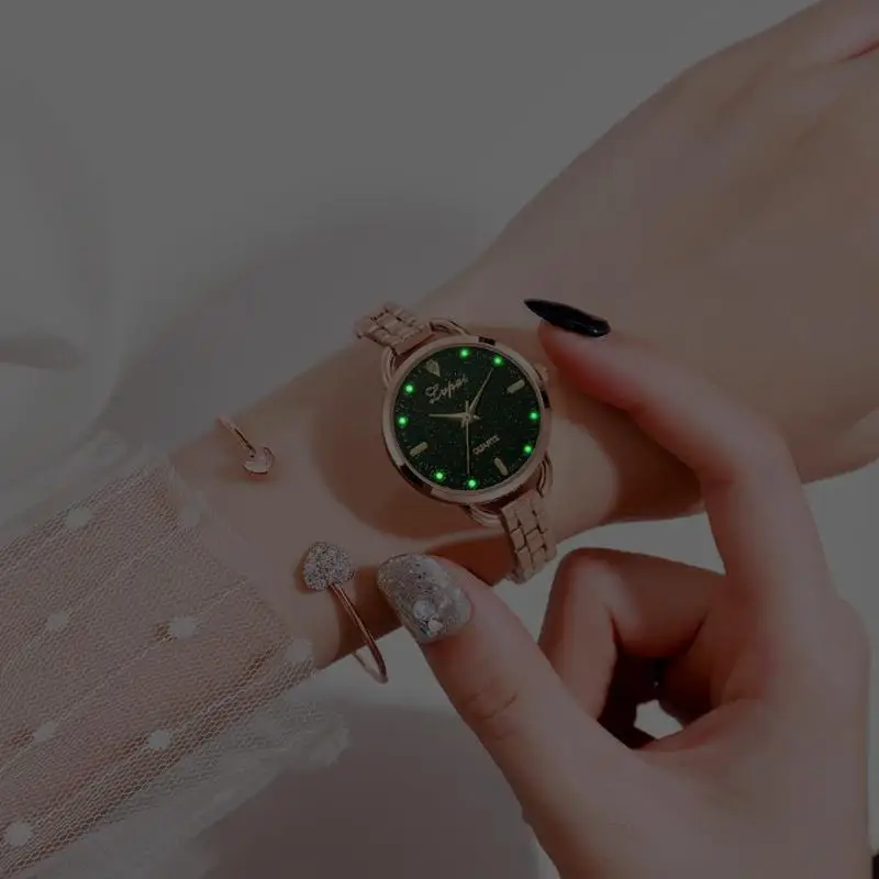 Small Gold Bangle Bracelet Luxury Watches Stainless Steel Retro Ladies Quartz Wristwatches Fashion Quartz Analog Wristwatch Gift