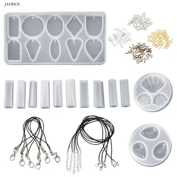 

Crafts Epoxy Mould Pendant Chain Jewelry Shell Water Drop Shape Making Model DIY Mold Parts Set Decoration