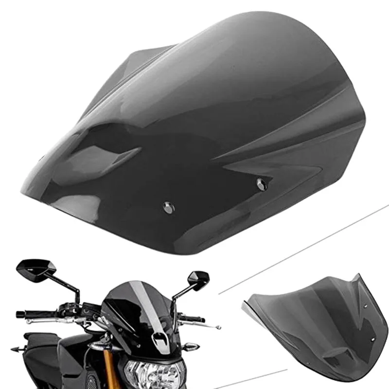 

Motorcycle Windshield Windscreen with Mounting Bracket for Yamaha MT-09 FZ-09 FZ MT 09 2013 2014 2015 2016 Light Smoked