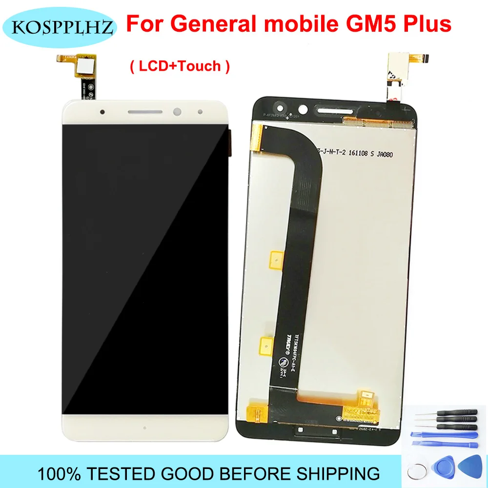 Цена Для общего мобильного GM5 Plus ЖК дисплей сенсорный экран дигитайзер Замена для общего мобильного GM 5 Plus Angroid One 1 + Инструменты