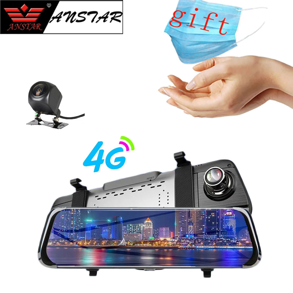 ANSTAR Full HD 1080P Автомобильный видеорегистратор 10 ''зеркало заднего вида камера с