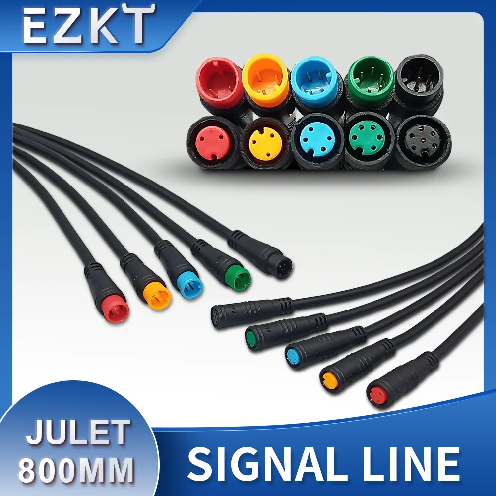 Julet Waterproof Cable 2/3/4/5/6 Pin Conversion Line Electrical Ebike Extension Cable Connector for Ebikes Display DIY The Throttle Display Ebrake Light to Ebikes for Adults Julet Waterproof Cable 2/3/4/5/6 Pin Conversion Line Electrical Ebike Extension Cable Connector for Ebikes Display DIY The Throttle Display Ebrake Light to Ebikes for Adults