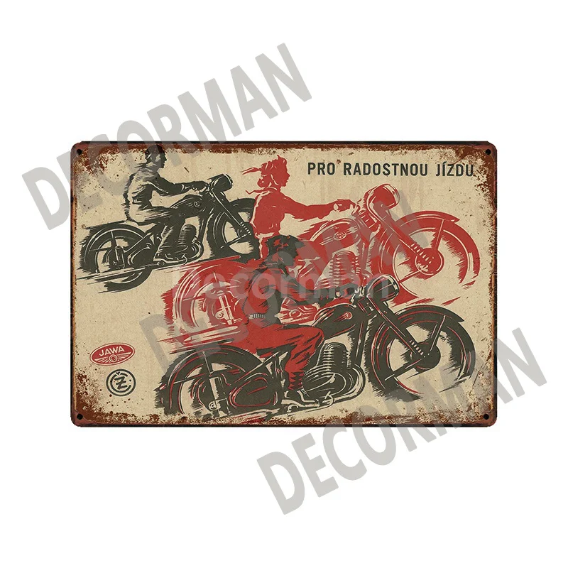 [DecorMan] JAWA BSA TT двигатель металлические знаки плакаты Винтаж Железный Живопись Пользовательские клуб Декор LTA-1704 - Цвет: SL-11835
