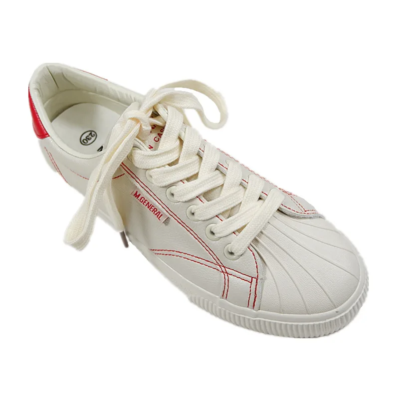 

2019 spring new canvas shoes female students Korean version of the wild casual flat with shell small white shoes.