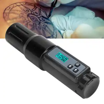 

Newest Black Tattoo Machine Tattoo Pen LCD Display 8V Power 2 Hours Charge Work 8 Hours Suitable For Most Cartridge Needles