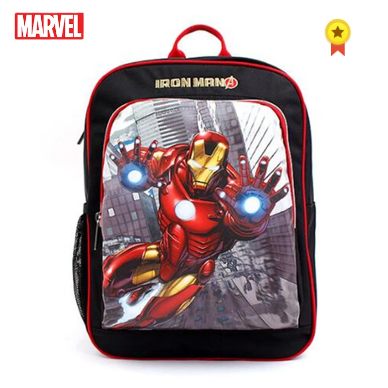 Мужской рюкзак Marvel с героями мультфильмов Железный человек высококачественный