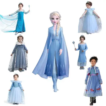 

Cosplay Costume For Teen Girl Dress Elsa 2 Anna Kid Aisha Elza Party Princess Frock Carnival Child Disguise Up Birthday10 Year
