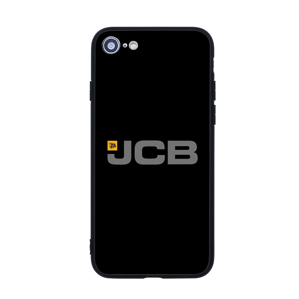 For iPhone JCB Machine Grey Soft TPU Border Apple iPhone Case iphone 8 plus silicone case