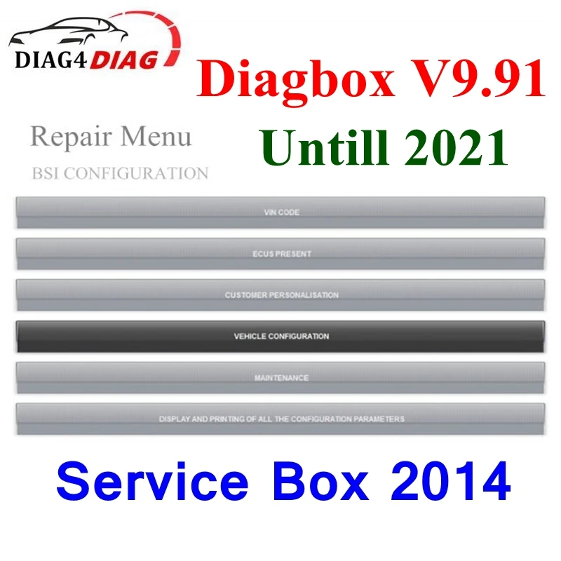 New Lexia 3 Diagbox V9.91 LEXIA3 PP2000 Software Service Box 2014 Diagbox V9.68 Used for Citroen for Peugeot Car Diagnostic Tool car battery reader