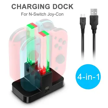 

Rocketek 4 in 1 Charging Dock For Nintend Switch Joy-con Controller LED Type-C Charger For Switch Pro Gamepad Charge Stand NS