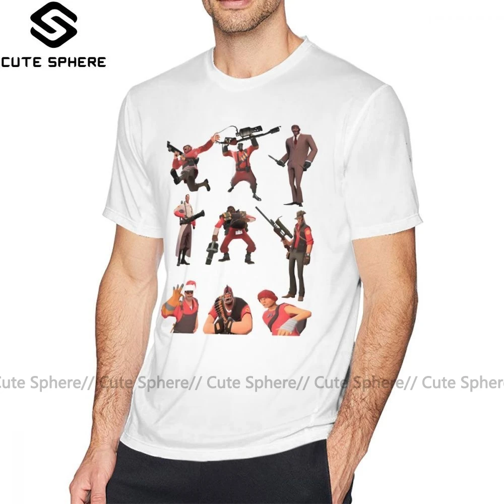 Мужская хлопковая футболка с логотипом TF2 Team Fortress 2|Футболки| |