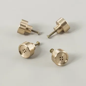 

Home Furniture Brass Buckle Handles For Closet Cabinets Knobs Gold Copper Handle Pullers For Drawer Wardrobe Cupboard