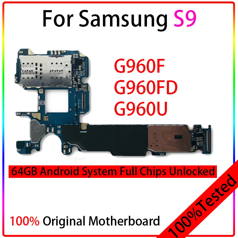 100% оригинальная разблокированная материнская плата 64/128G для Samsung Galaxy S9 PLUS G965F G960F