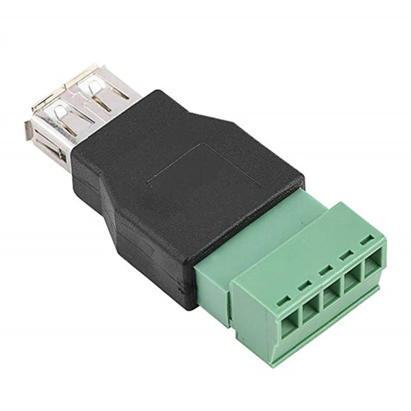 USB 2,0 A Клеммная колодка USB 2,0 Женский Джек 5 Pin Винт Щит терминалы Тип адаптер