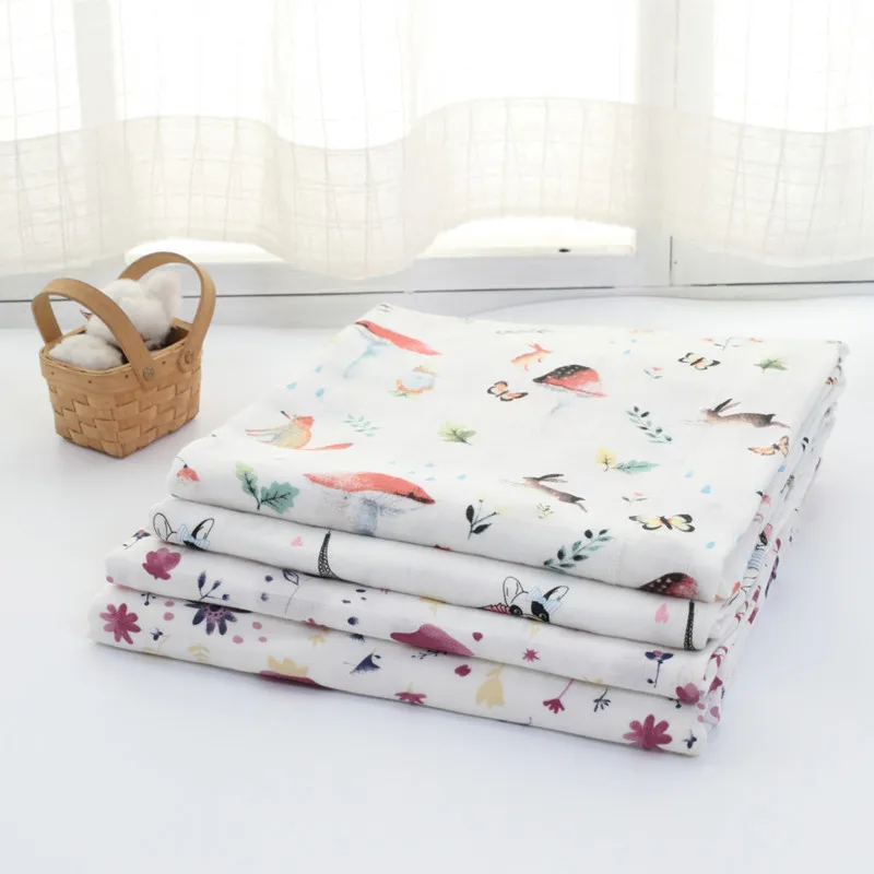 Bamboo Baby Blanket Baby Girl Swaddle Wrap Newborn Baby Bath Towel Stroller Sleep Cover Muselina Bebe Algodon 120x120cm