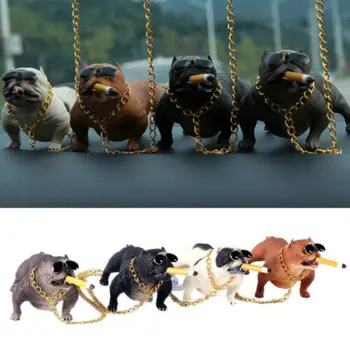 

Dog Ornament Mini Bully Pitbull Fashion Dog Car Head Shaking Car Interior Decoration Creative Puppy Cool