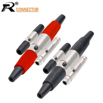 

1set Mini XLR 3 4 5 Pin Male + Female Plug XLR Audio Microphone Connector MIC for Cable Soldering Straight Adapter