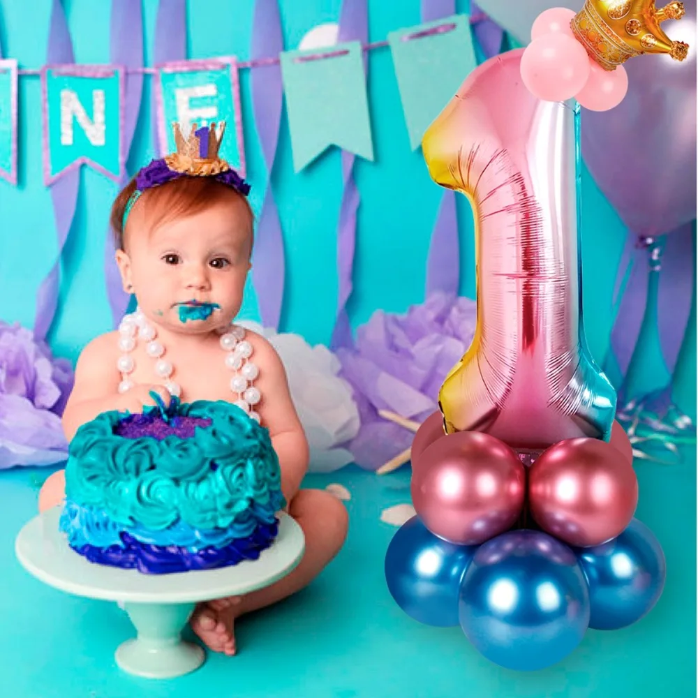 FENGRISE Baloons воздушный шар для первого дня рождения 2 1 От до лет вечеринки латексный