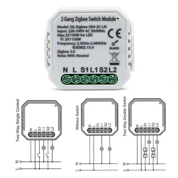 

ABS+PC On-off Smart Switch Two-way Zero Fire Switch Voice Control Safe Durable And Convenient Smart Switch