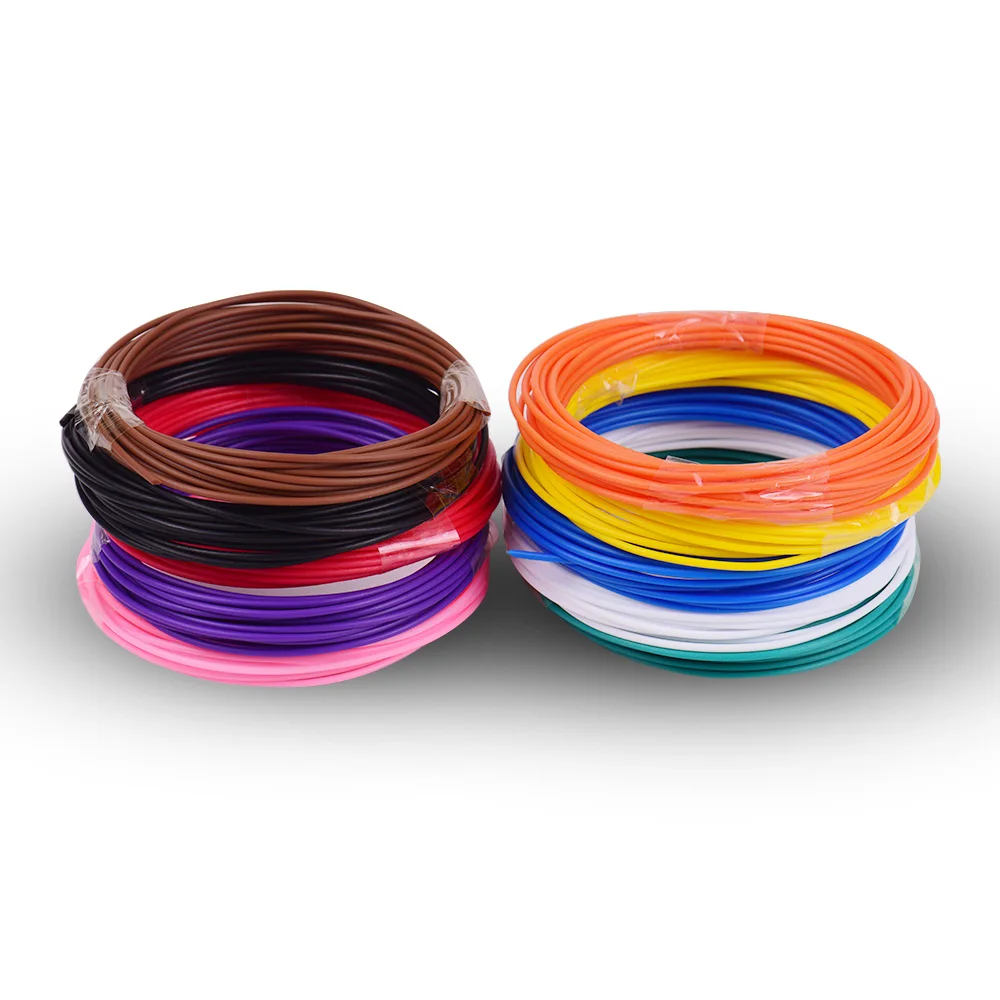 10pcs 1.75mm PCL Filament 3D Pen Filament Refills Premium Set of 10  Colors for TECBOSS SUNLU Anet 3D Printing Pen Printer clear petg filament