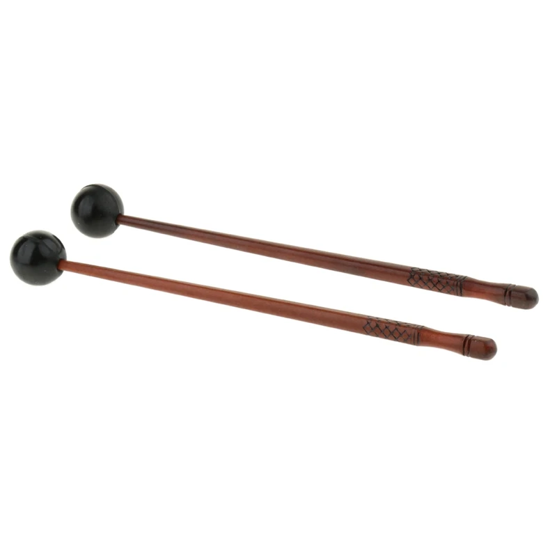 1 Pair Polished Surface Wooden Tongue Drum Sticks Mallets Beaters Percussion Instrument Accessory 235Mm