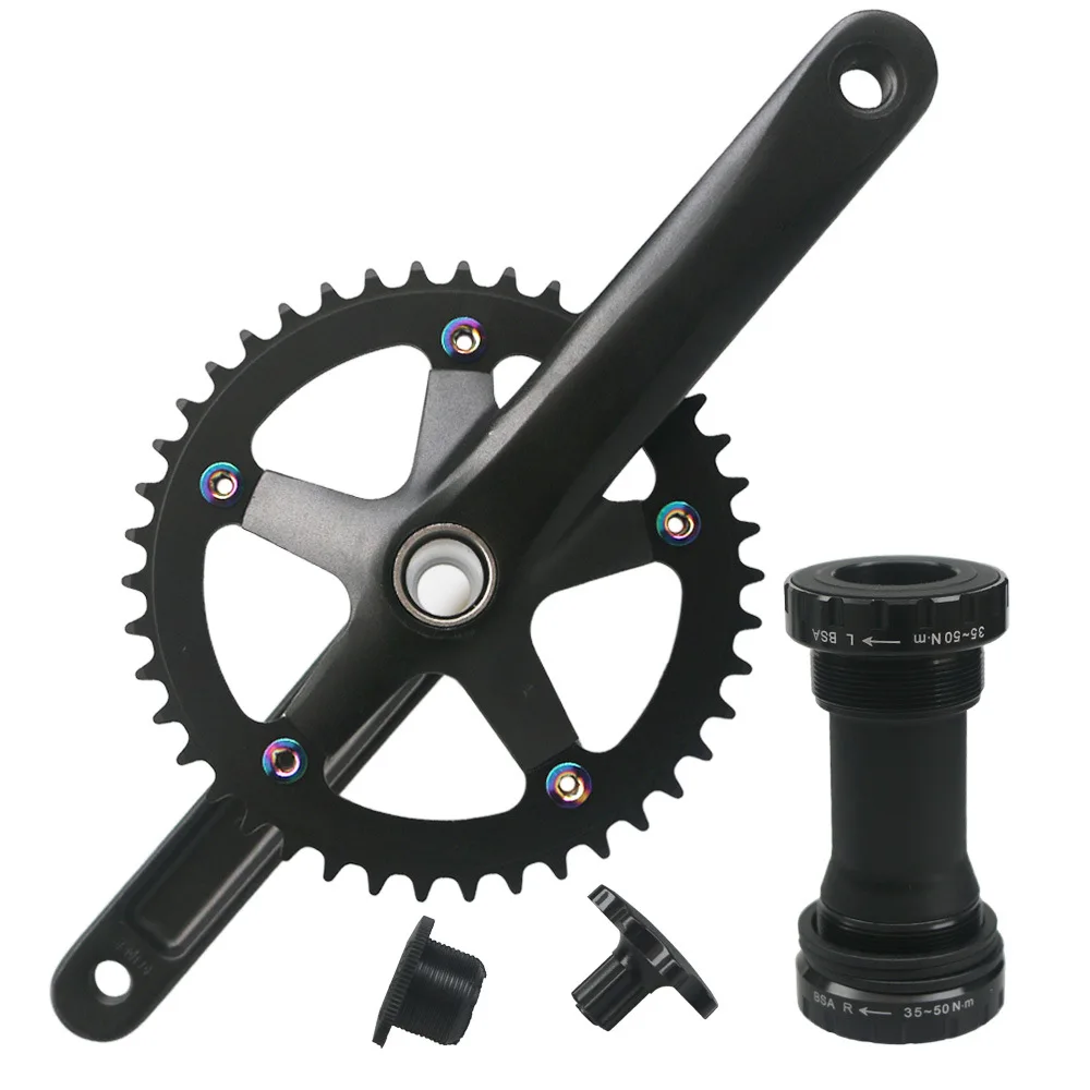 130BCD 44T 152MM 165MM 170MM Road Bike Crankset Bicycle Crank Set Arms Bottom Bracket Part Chainring | Спорт и развлечения