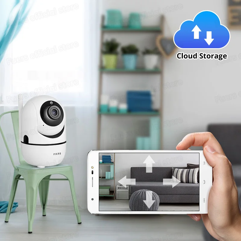 Fuers - Tuya Cámara IP Inalámbrica de Vigilancia Inteligente, Seguimiento Automático, para el Interior del Hogar, con WiFi, Monitor de Bebé, 1080P - Imagen 6