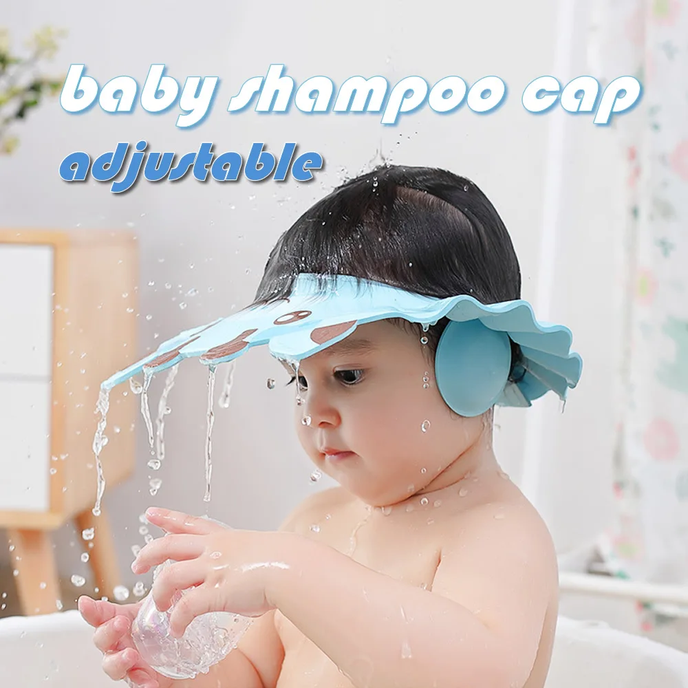 Gorro ajustable para Baby Shower, gorra de champú para bebé, protección para las orejas, lavado de pelo, visera de baño para niños, champú para la cabeza, Co