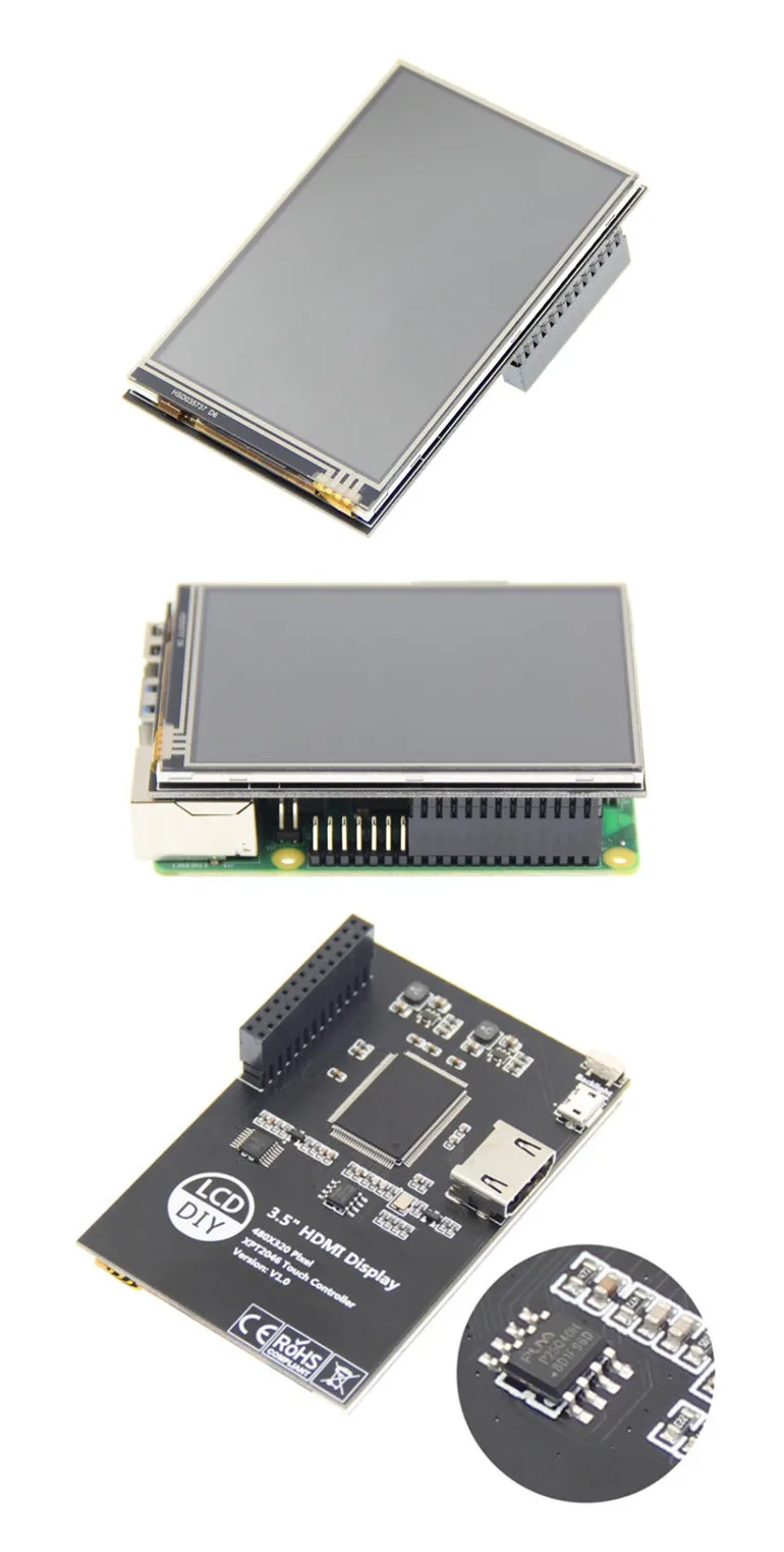 3,5 дюймовый USB HDMI TFT ЖК-дисплей сенсорный экран для Raspberry Pi 4 Модель B 3B+ 3B