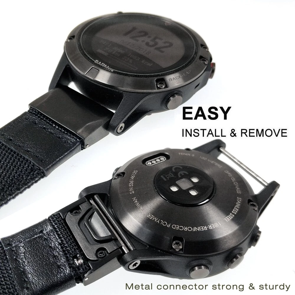 22 мм Quick Fit Fenix 6 напульсник Sweatproof NATO нейлоновый ремешок для часов Garmin Fenix 5/5 Plus/Instinct/Quatix 5