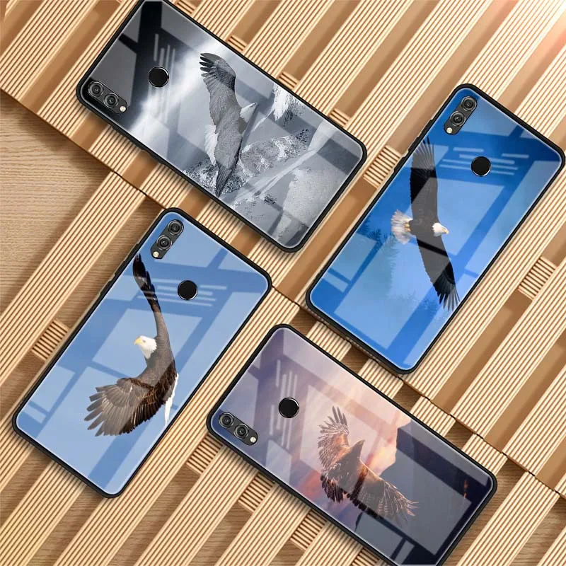 Роскошный чехол для телефона из закаленного стекла eagle Для Huawei P20 P30 P40 Lite PRO Mate 20 30
