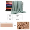 Large Size TR cotton scarf Pleated Crinkle Women's Hijab Muslim Head Wrap wrinkle Shawl scarves Plain Colours ► Photo 2/6