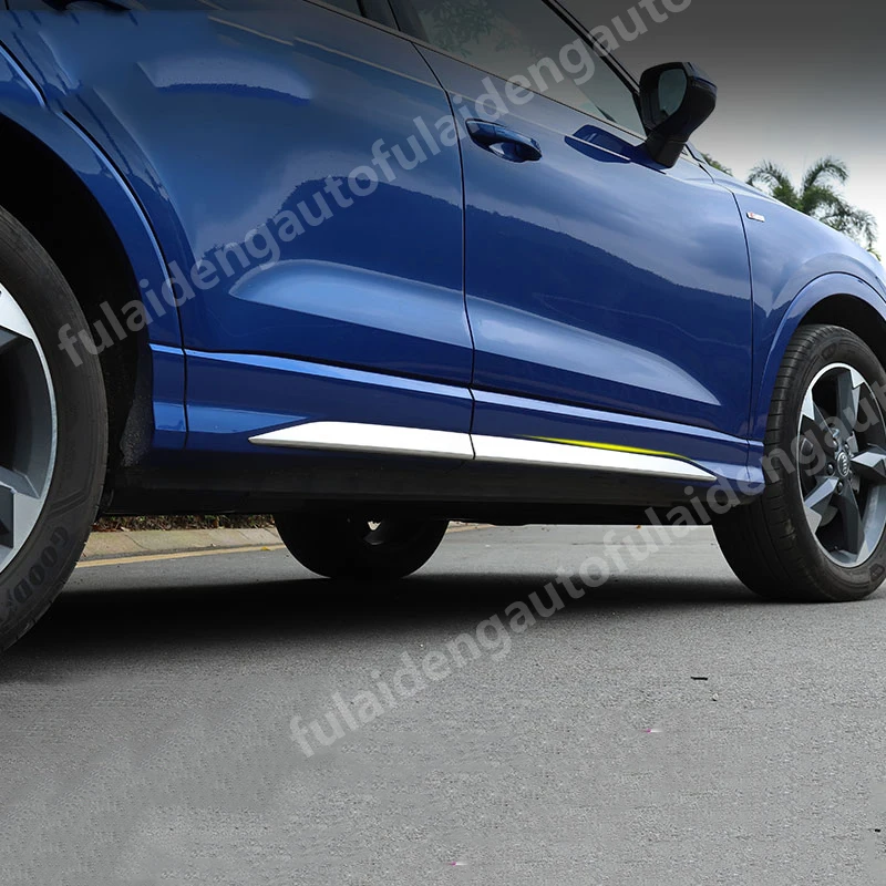 4 шт. для Audi Q3(F3)- из нержавеющей стали защита корпуса двери рельефная Накладка для отделки стильные полоски на авто аксессуары