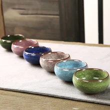 

High-Quality Heat-Resistant Colorful Ice Cracked Tea Cup Single Cup Ceramic Chinese Kung Fu Tea Set Gift Set Handmade Teapot Tea