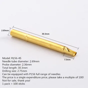 

100 Metal Brass Nickel-plated Compression Test Pins R156-4S Electronic Pogo Pins with 2.7mm Diameter
