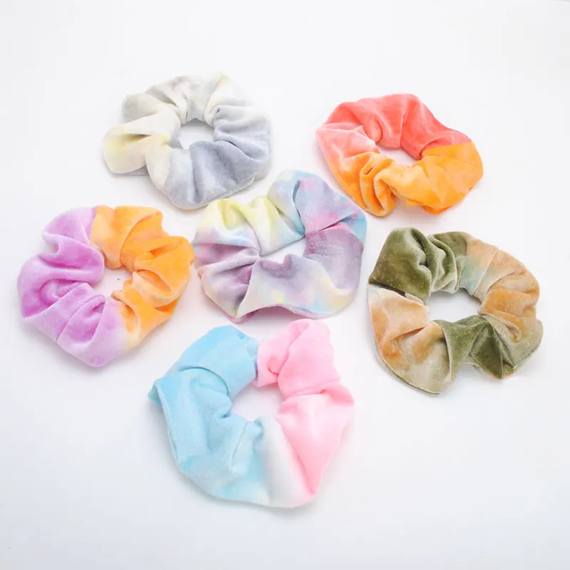 

6Pc New Velvet Color Women Hair Scrunchies Large Girls Elastic Hair Bands Soft Hair Gum Hair Ornament Ponytail Hair Holder