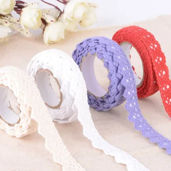 

Decorative Fashion Adhesive Fabric Cotton Lace Tape for DIY Decoration Stationery Adhesive Tapes Gifts