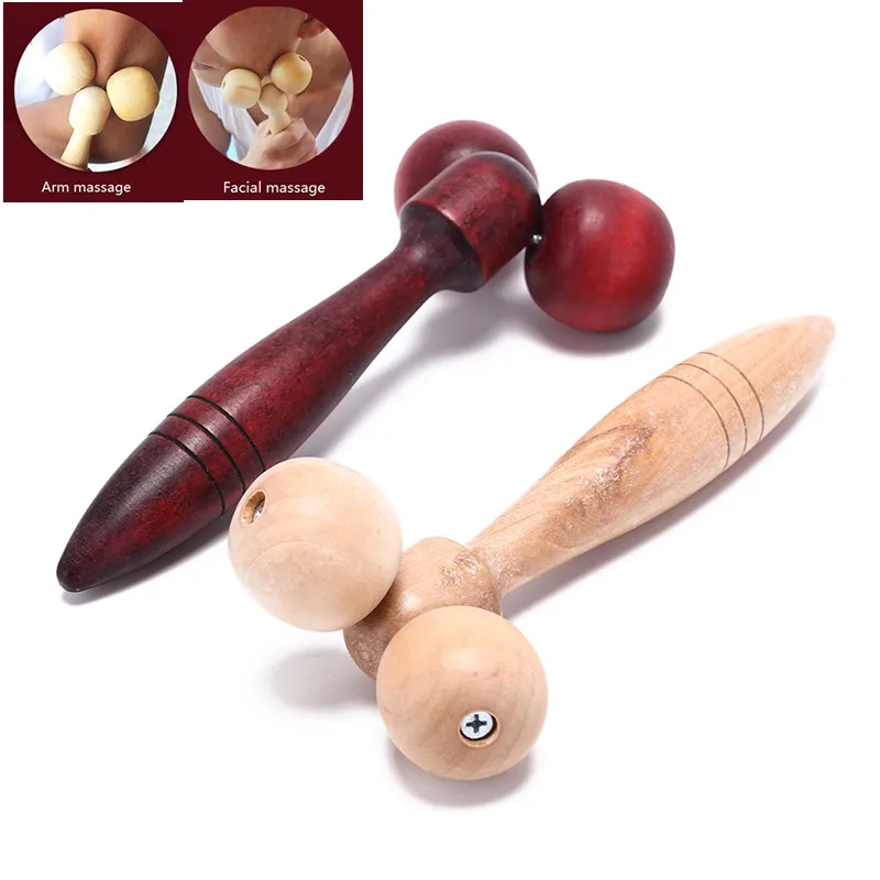 

1PCS Wooden Eye Face Roller Health Care Massager Primary Wood Color Relaxing Neck Chin Slimming Face-lift Massage Tool