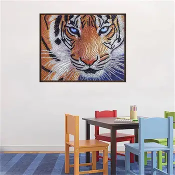 

5D Diamond Painting Mighty Tiger Pattern 2020 New Round AB Color Diamond DIY Personalized Home Decoration Diamond Painting Set