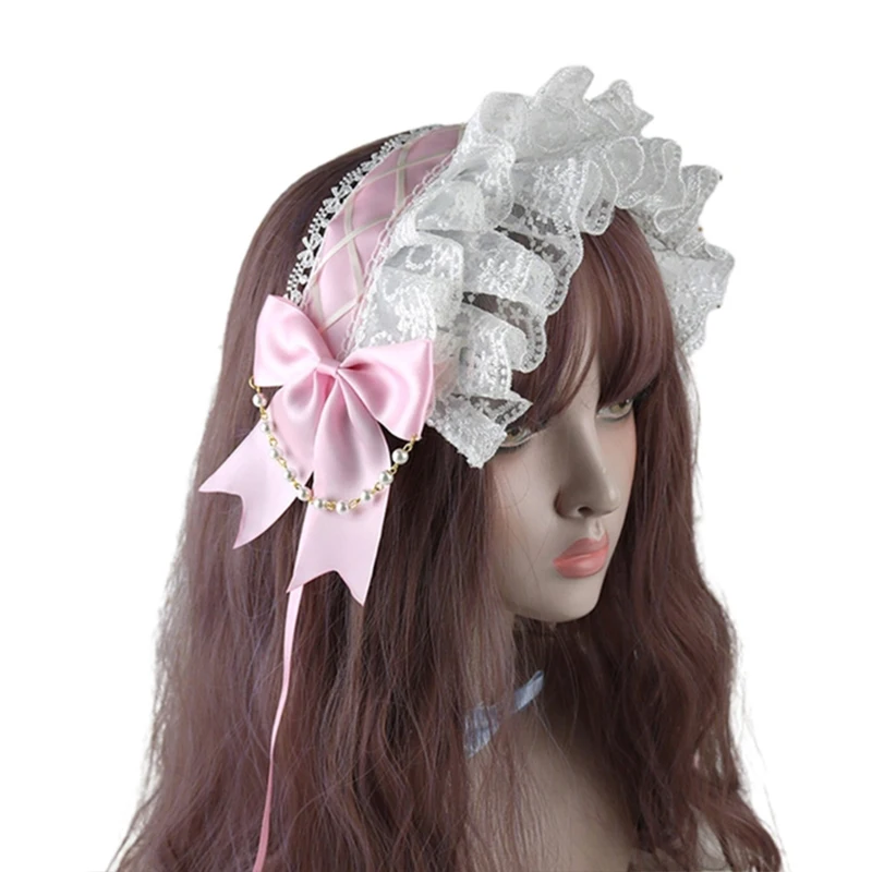 Ruffled Lace Headpiece Headband For Japanese Style Lolita Dress Girl