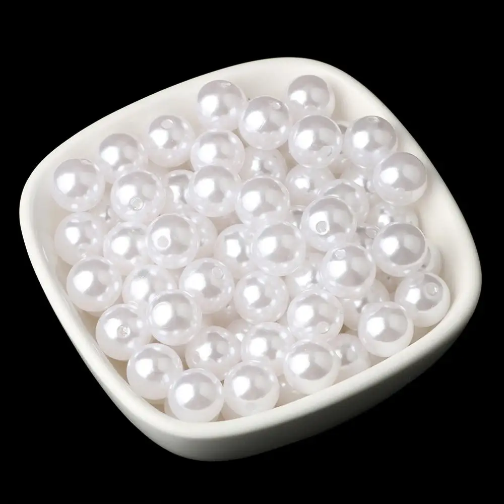 Elegant Beige and White Imitation Pearl Beads
