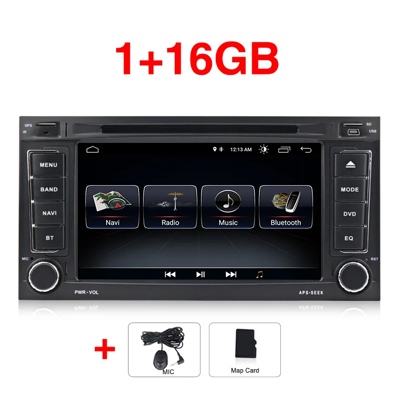 Car Multimedia Player GPS Android 9 2 Din Autoradio Car DVD Player For VW/Volkswagen/Touareg/Transporter T5 Radio FM - Цвет: 16G