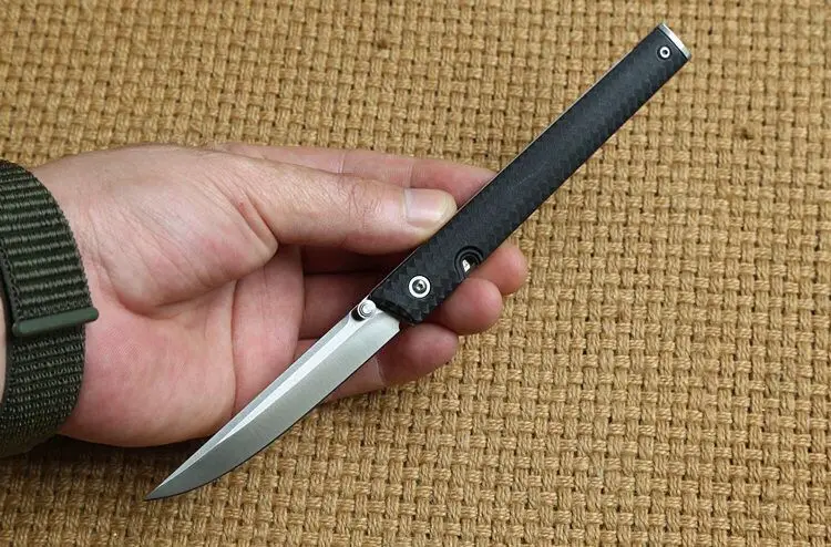 small pen flip folding knife 8cr13mov blade g10  steel handle