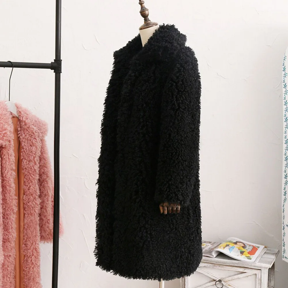 Women Winter Warm Thick Coat Solid Overcoat Outercoat Jacket Cardigan Coat Slim Down Lammy Jacket Coat Overcoat L3085