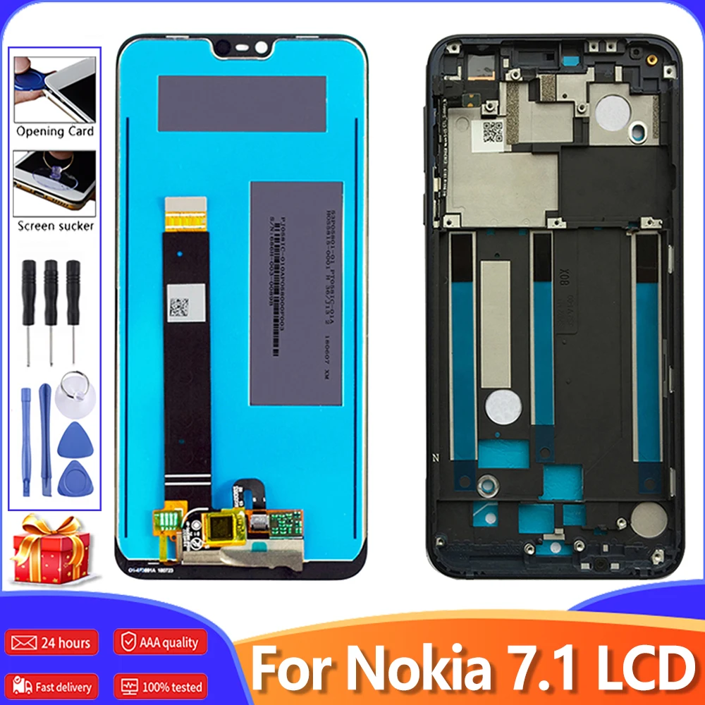 5 84 &quotОригинальный ЖК дисплей для NOKIA 7 1 TA 1085 1095 1096 с сенсорным экраном рамкой