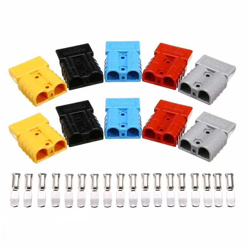 Bornes Batterie 50a Connecteurs Anderson 50A/120A - Lot De 20 - Pour Batterie, Treuil, Matériel Agricole Connecteur Batterie 50A