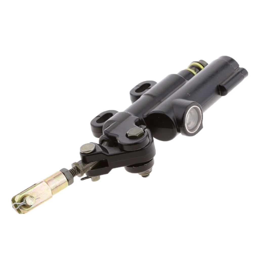 New Rear Hydraulic Brake Master Cylinder Pump With Fluid Reservoir ATV Dirt Bike - Black