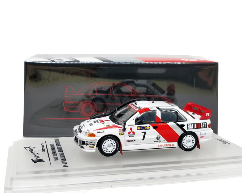 

1:64 INNO64 Mitsubishi LANCER EVO III #7 Safarari Rally Race Diecast Model Car